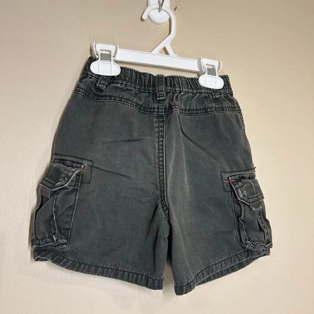 Vintage Y2K The Children's Place Kids Dark Grey Cargo Shorts 24M